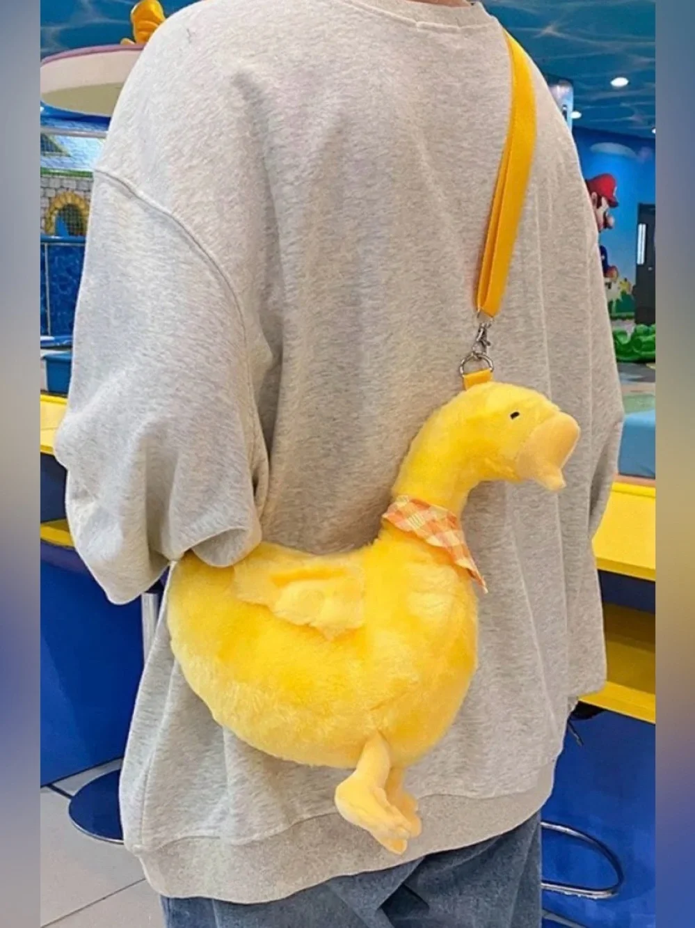 NWT Yellow Plush Duck Crossbody Novelty Bag Purse